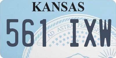 KS license plate 561IXW