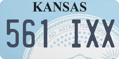 KS license plate 561IXX