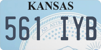 KS license plate 561IYB