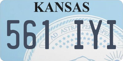 KS license plate 561IYI
