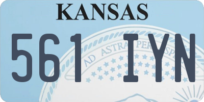 KS license plate 561IYN