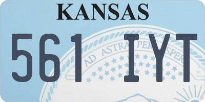 KS license plate 561IYT