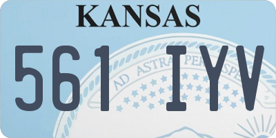 KS license plate 561IYV