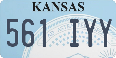 KS license plate 561IYY