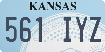 KS license plate 561IYZ