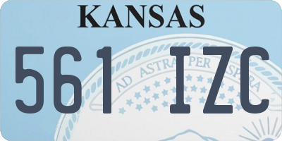 KS license plate 561IZC