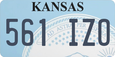 KS license plate 561IZO
