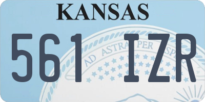 KS license plate 561IZR