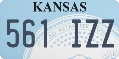 KS license plate 561IZZ