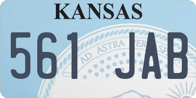 KS license plate 561JAB