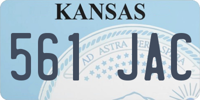 KS license plate 561JAC
