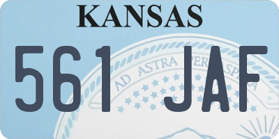 KS license plate 561JAF