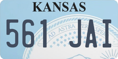 KS license plate 561JAI