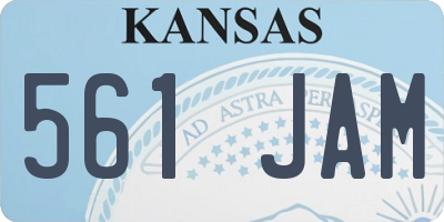 KS license plate 561JAM