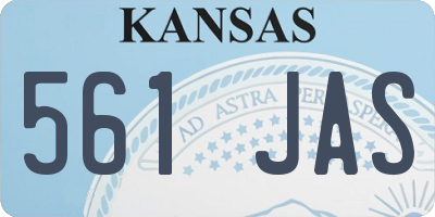 KS license plate 561JAS