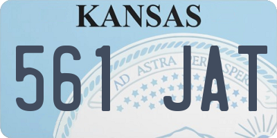 KS license plate 561JAT