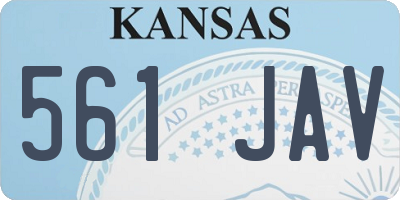 KS license plate 561JAV