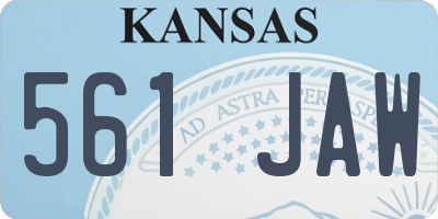 KS license plate 561JAW