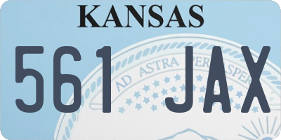 KS license plate 561JAX