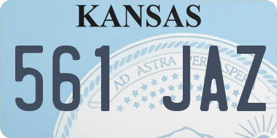 KS license plate 561JAZ