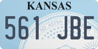 KS license plate 561JBE