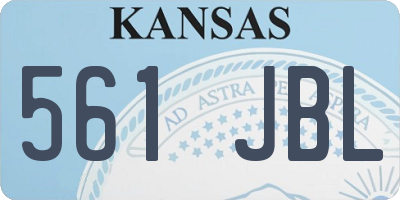 KS license plate 561JBL