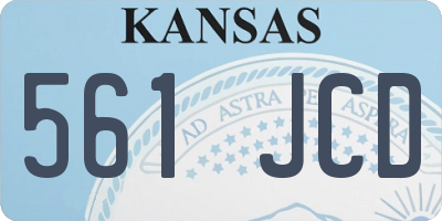 KS license plate 561JCD