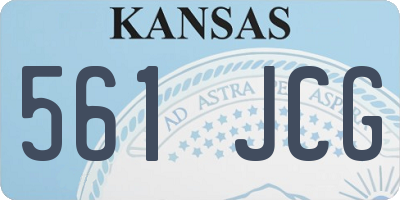 KS license plate 561JCG
