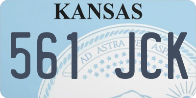 KS license plate 561JCK