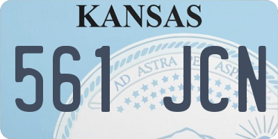 KS license plate 561JCN