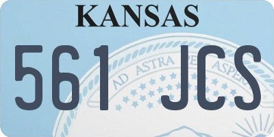 KS license plate 561JCS