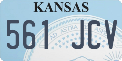 KS license plate 561JCV