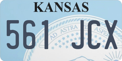 KS license plate 561JCX
