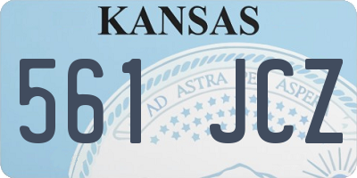 KS license plate 561JCZ