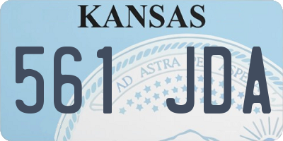 KS license plate 561JDA
