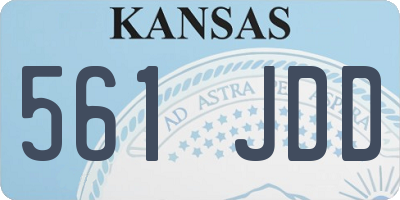 KS license plate 561JDD