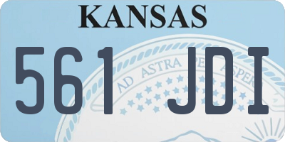 KS license plate 561JDI
