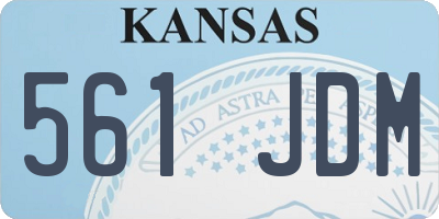 KS license plate 561JDM