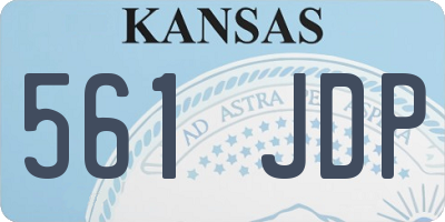 KS license plate 561JDP