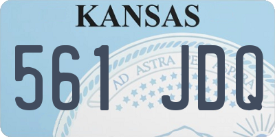 KS license plate 561JDQ