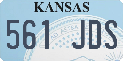 KS license plate 561JDS