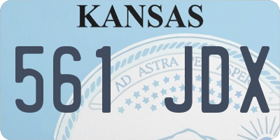 KS license plate 561JDX