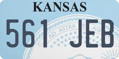 KS license plate 561JEB