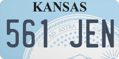 KS license plate 561JEN
