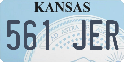 KS license plate 561JER