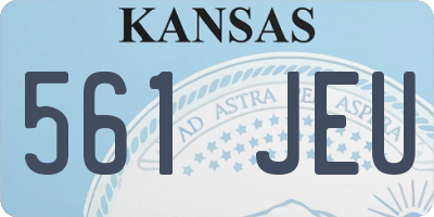 KS license plate 561JEU