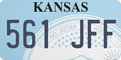 KS license plate 561JFF