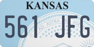 KS license plate 561JFG