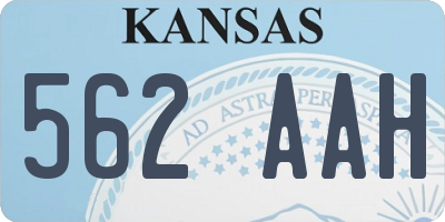 KS license plate 562AAH