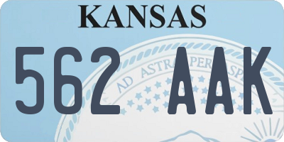 KS license plate 562AAK